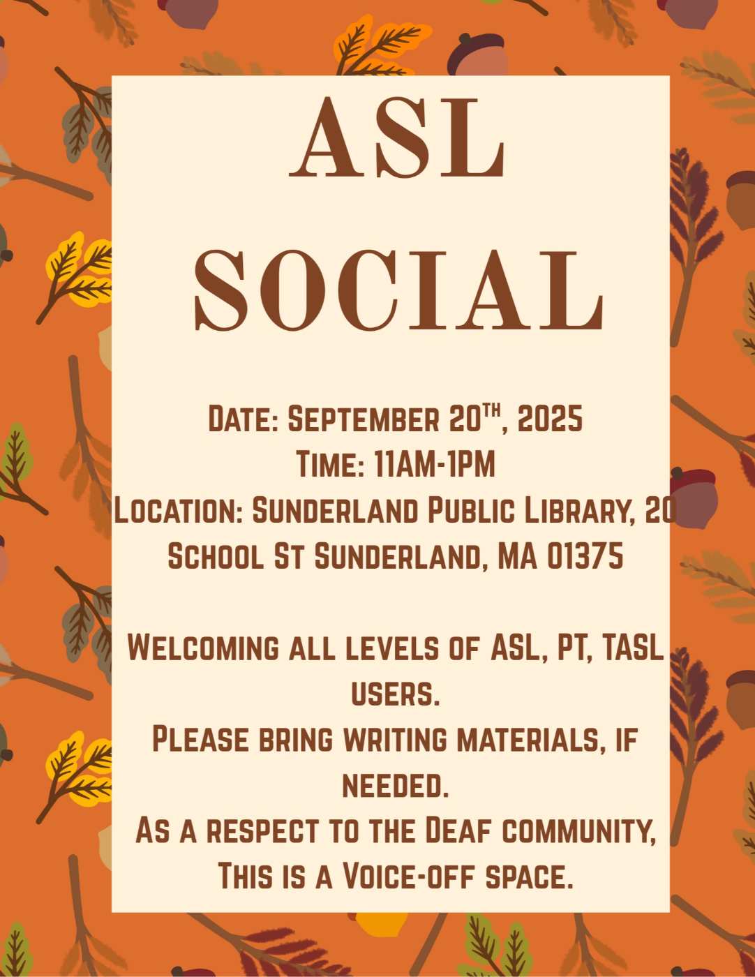 ASL Social Sunderland 2025