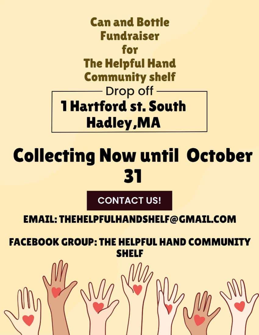 can and bottle fundraiser South Hadley 2025