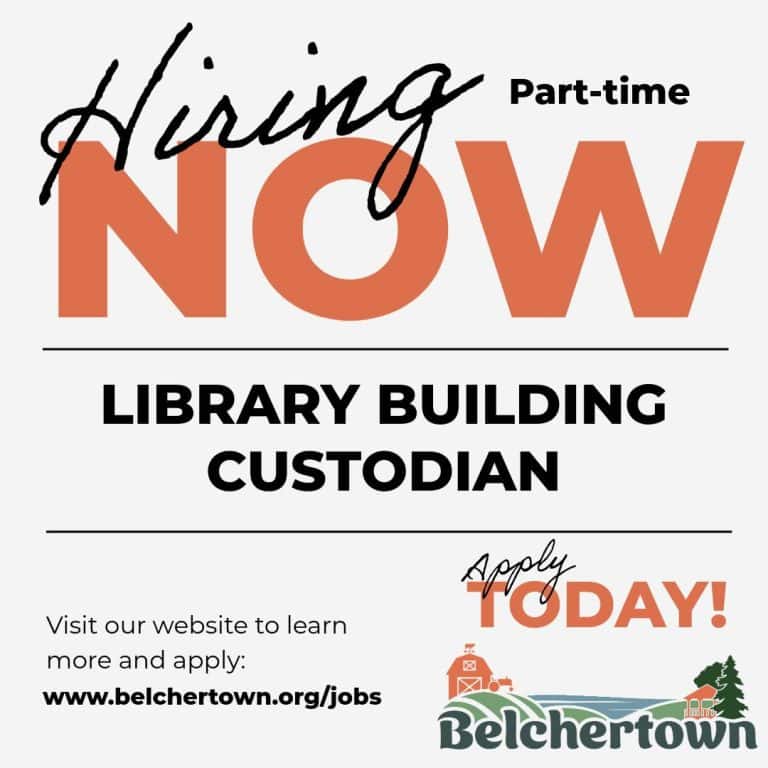 Belchertown Library Custodian Job 2025