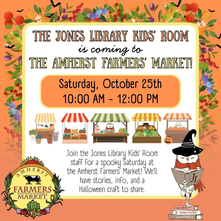 Jones Library Kids’ Room Amherst Farmers’ Market 2025