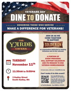 Veterans Day Dine to Donate South Hadley 2025
