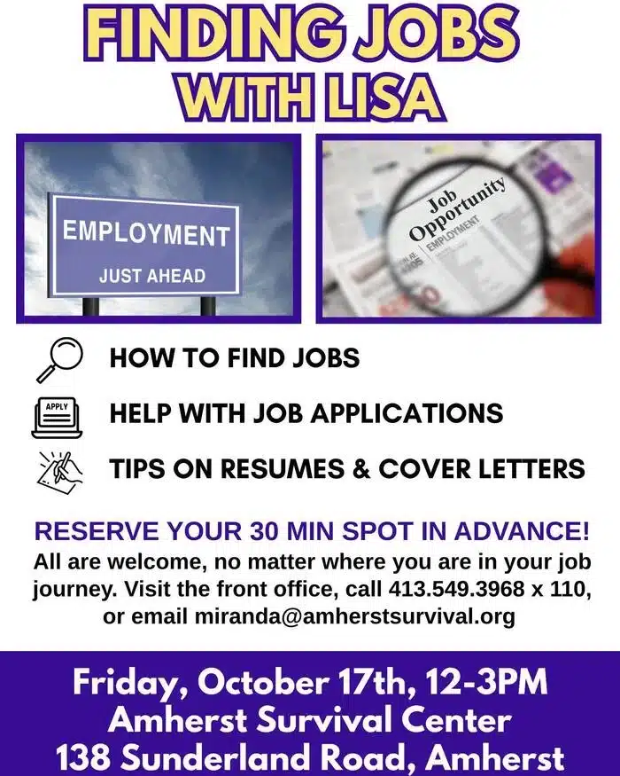 job search help in Amherst