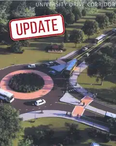 Amherst roundabout paving April 2026