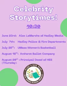 Celebrity Storytime Series at Hadley Public Library