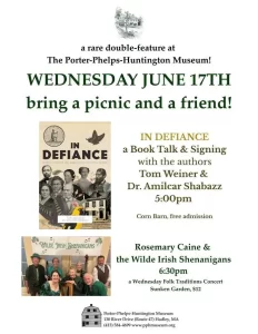 Double-Feature at Porter-Phelps-Huntington Museum: Book Talk & Folk Concert