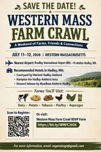 Western Mass Farm Crawl: July 11-12, 2026