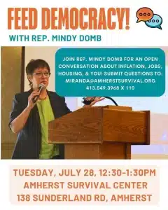 Rep. Mindy Domb – July 28, 2026, Amherst Survival Center