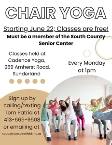 Monday Chair Yoga – South County Senior Center Members