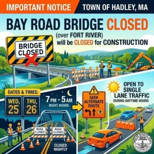 Bay Road Bridge Closed – Aug 25-26 2026