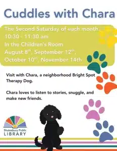 Therapy Dog Visits – Shutesbury Library