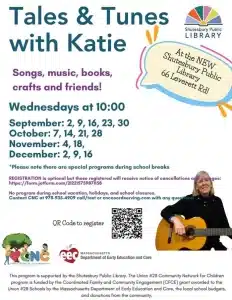 Tales & Tunes – Wednesdays, 10 AM, Shutesbury