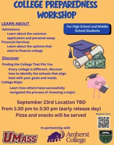 Amherst college prep workshop - Common App & Financial Aid – Middle/High School
